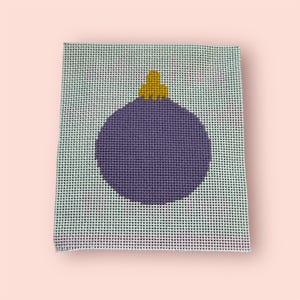 Ornament Printed Monogram Needlepoint Canvas