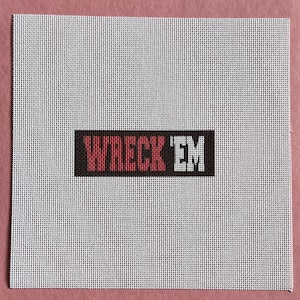 Texas Tech “Wreck ’Em” Needlepoint Canvas – Officially Licensed (18 Mesh)