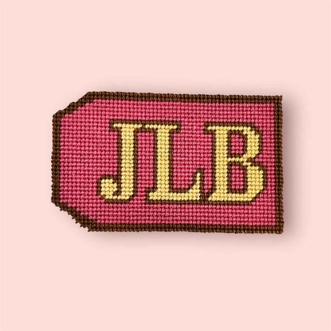 NEEDLEPOINT LUGGAGE TAG, MINE main image 1