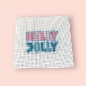 Holly Jolly Printed Needlepoint Canvas