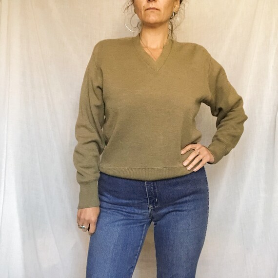 olive green army jumper