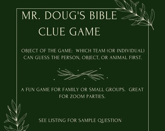 Mr. Doug's Bible Clue Game