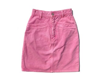 pink denim skirt 90s