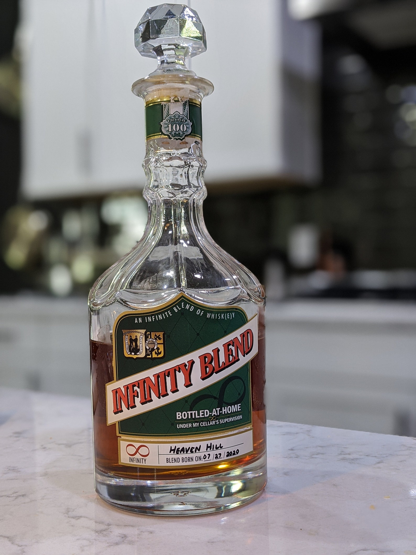 Infinity Bottle Label Old Fitzgerald Decanter Inspired Etsy