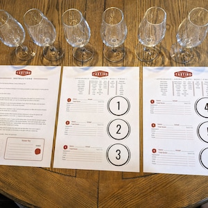 Print uw eigen Bourbon Whisky Blind Tasting Challenge (6 voorbeelden), digitale download, doe-het-zelf, PDF