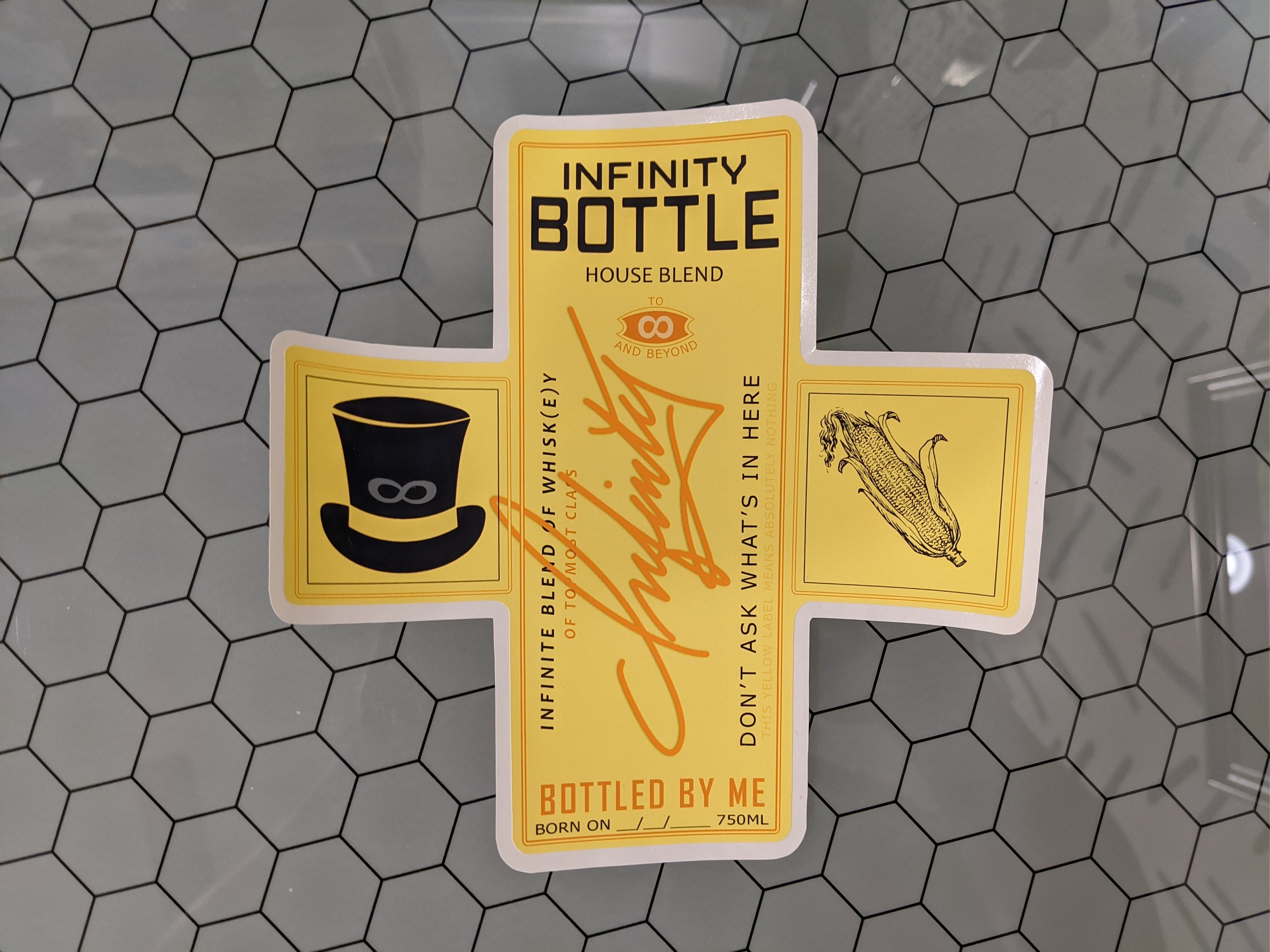 Infinity Bottle Label - Colonel E.H. Taylor Inspired - Bourbon Whiskey