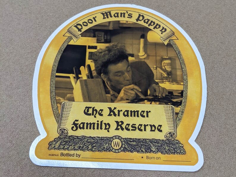Poor Man's Pappy Label Seinfeld Edition | Etsy