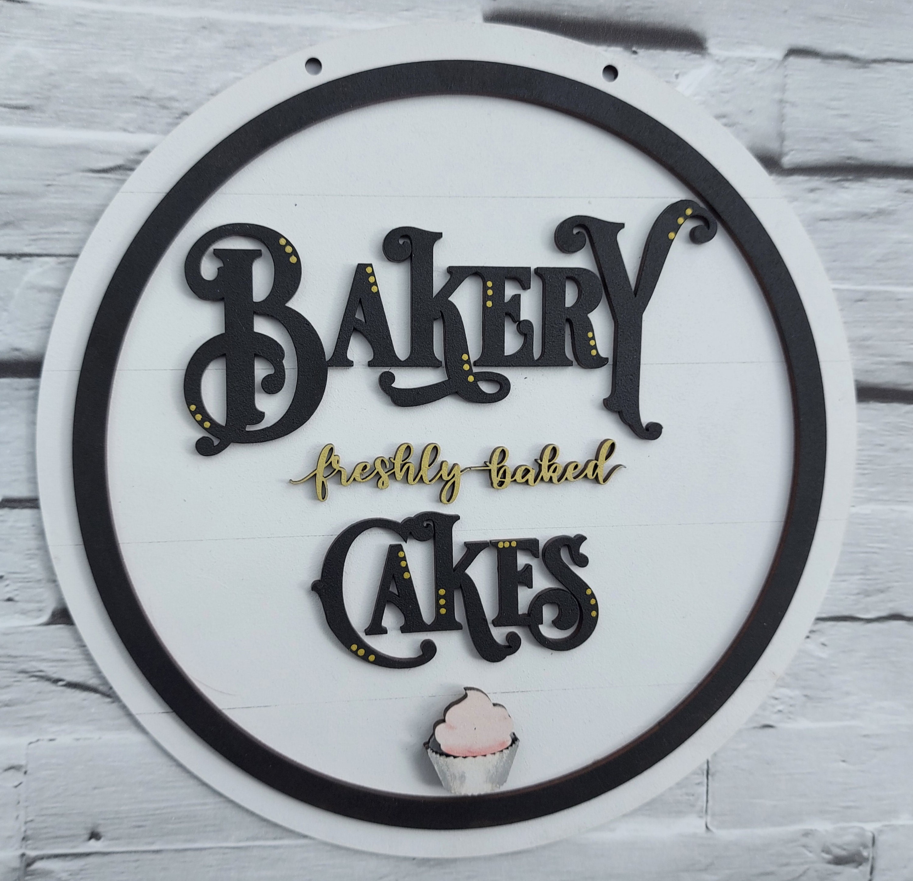 Bakery Wooden Sign Handpainted Bakery Sign Cake Sign Etsy