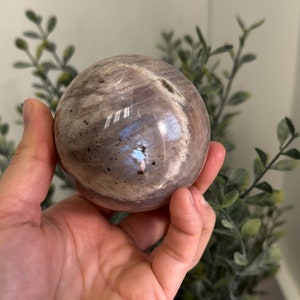 Large Moonstone Sunstone crystal sphere