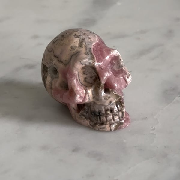 Rhodochrosite mini crystal Skull Argentina