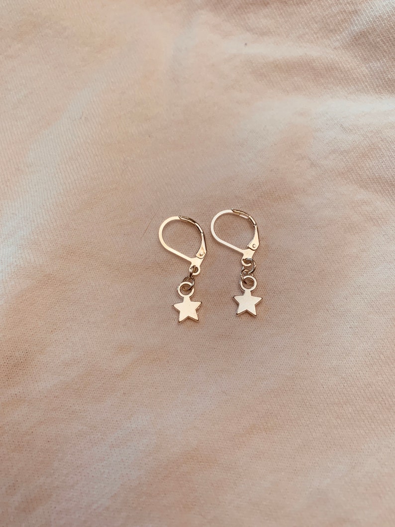 Dainty Star Hoop Earrings