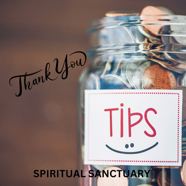 Psychic TIP JAR, Gratitude - Spiritual Sanctuary