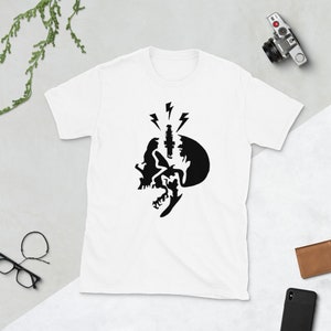 Skull T-Shirt, Men&#39;s T-Shirt, Men&#39;s Shirt, Spark Plug, Men&#39;s Gift, Women&#39;s Skull T-Shirt, Car Guy, Gear Head, Short-Sleeve Unisex T-Shirt