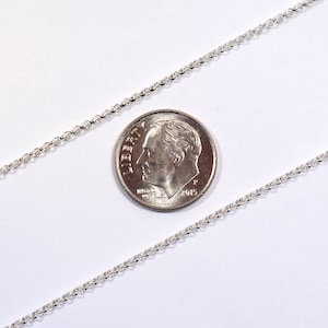 1.5mm Rolo Chain - Sterling Silver - SS-025 - Made in Italy - Choose Your Length