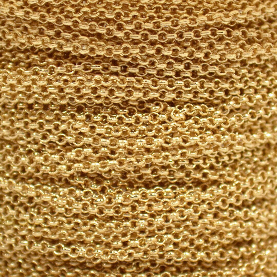 1mm Rolo Chain - Gold Plated- CH130-GP - Choose Your Length - Etsy
