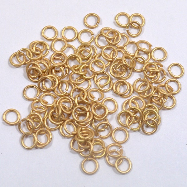 4mm Matte Gold Jump Rings