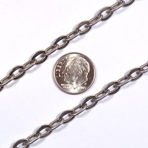 Ovale schakelketting – antiek zilver – CH19-AS – kies je lengte