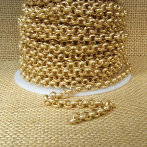 Cadena Rolo de 5,7 mm - Oro mate - Eslabones de 5,7 mm - CH81-MG - Elige tu longitud
