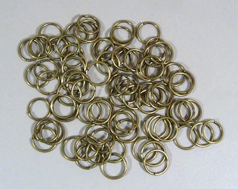 10mm Antique Brass Jump Rings - Choose Your Quantity