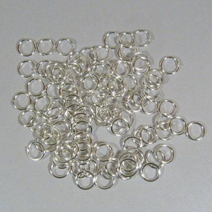 8mm Silver Plated Finish Jump Rings - Choose Your Quantity