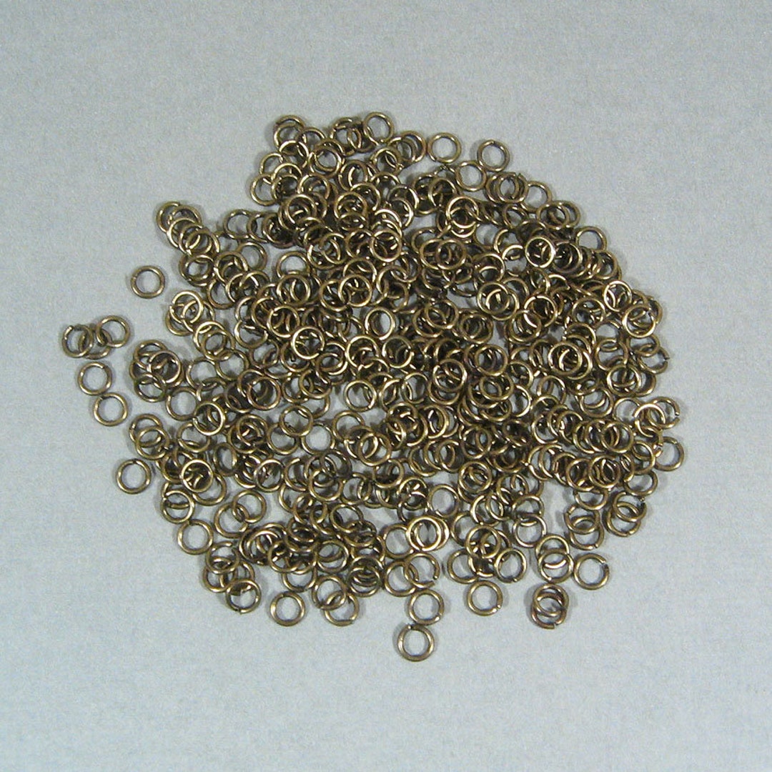 4mm Antique Brass Jump Rings Etsy