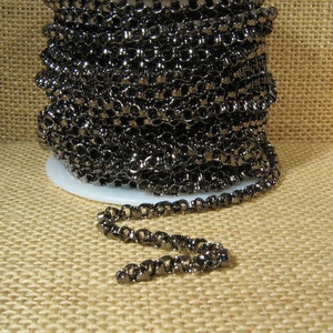 Box Link Rolo Chain - Gunmetal - CH105-GM - Choose Your Length