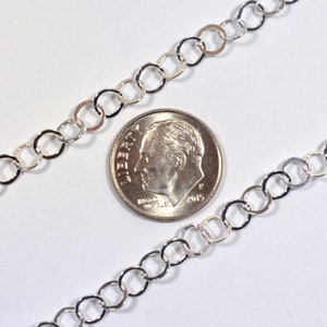 4.9mm Circle Chain - Sterling Silver - SS-9149 - Made in USA- Choose Your Length