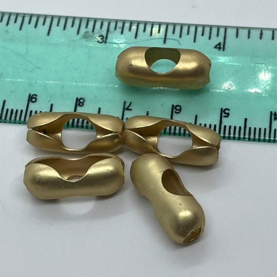 6.4mm Matte Gold Ball Chain Connectors Choose Your Quantity 