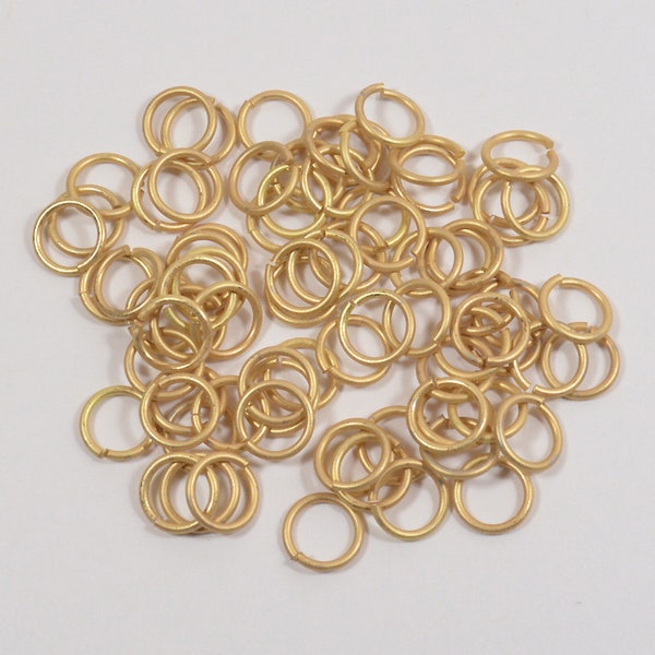 8mm Matte Gold Finish Jump Rings - Choose Your Quantity