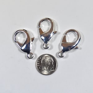27mm x 17mm Lobster Clasps - Silver Plated - Choose Your Quantity