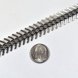 Medium Size Fishbone Chain - Antique Silver - CH133-AS - Choose Your Length