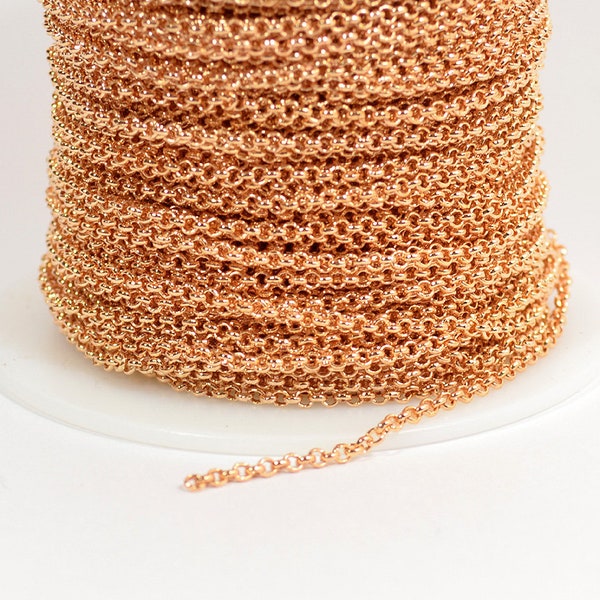 2.0mm Rolo Chain - Rose Gold - CH48-RG - Choose Your Length