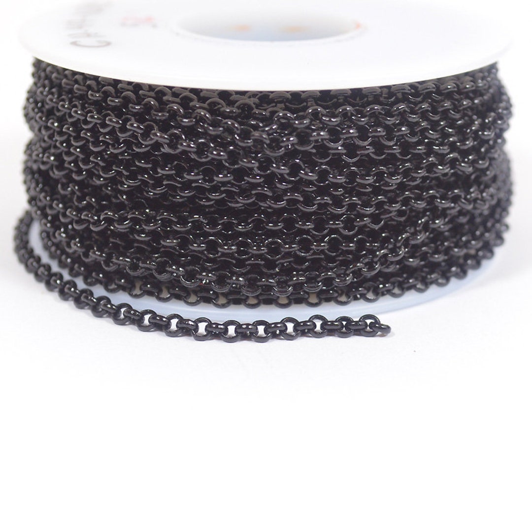 3.0mm Rolo Chain - Midnight Black Shiny - CH49-MBS - Choose Your Length ...