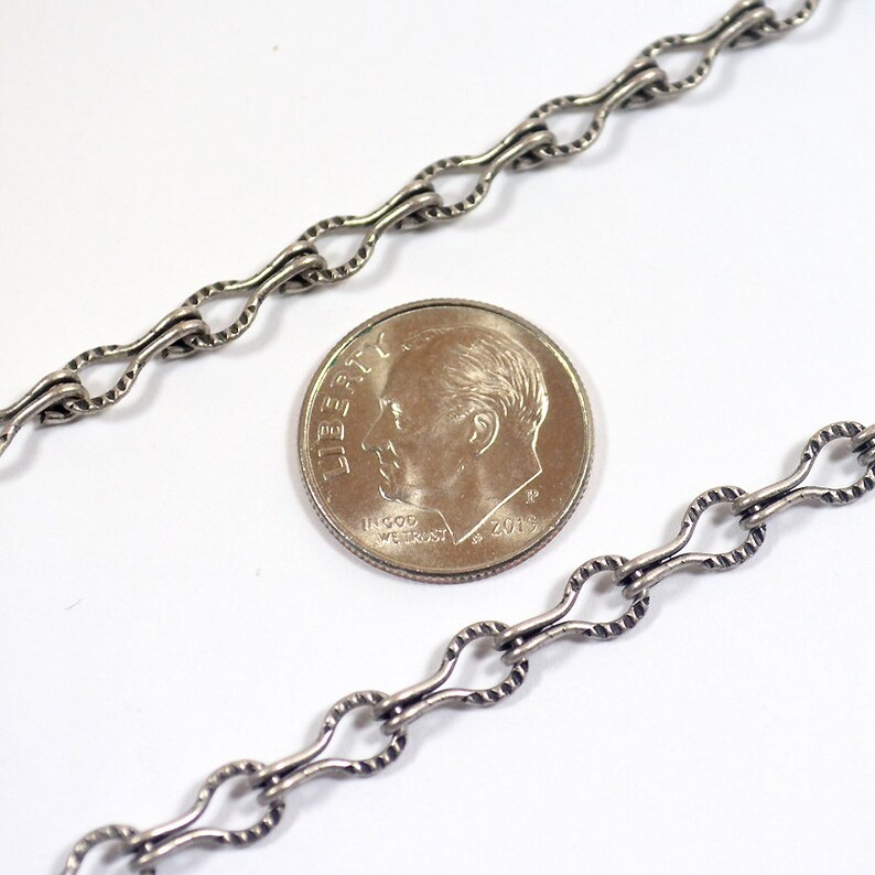 Etched Ladder Chain Antique Silver CH136AS Choose Your Etsy