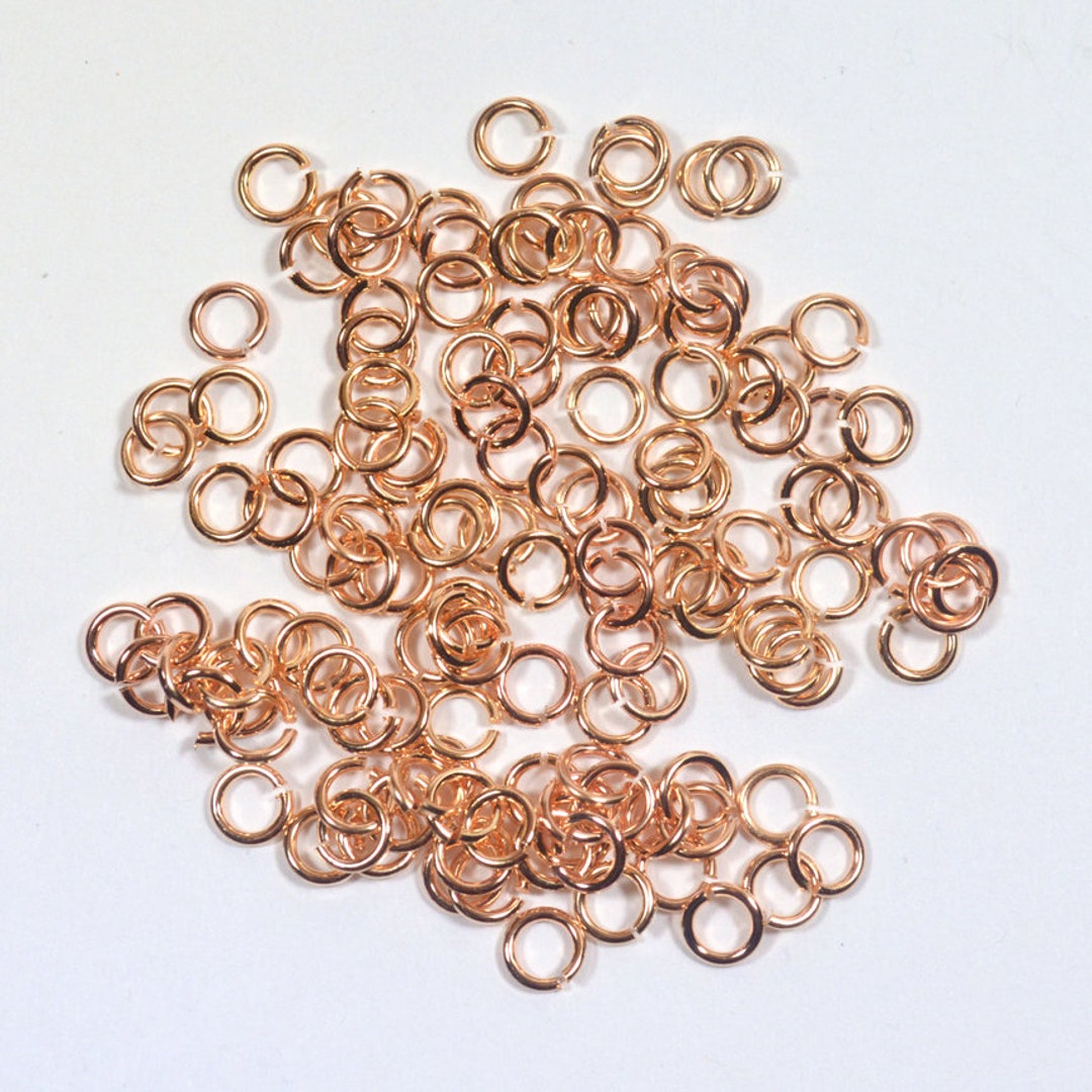 4mm Rose Gold Jump Rings Etsy