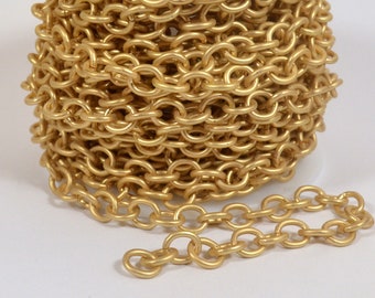 Small Heavy Cable Chain - Matte Gold - CH55-MG  - Choose Your Length
