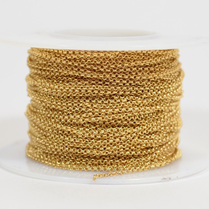 1mm Rolo Chain - Gold Plated- CH130-GP - Choose Your Length - Etsy