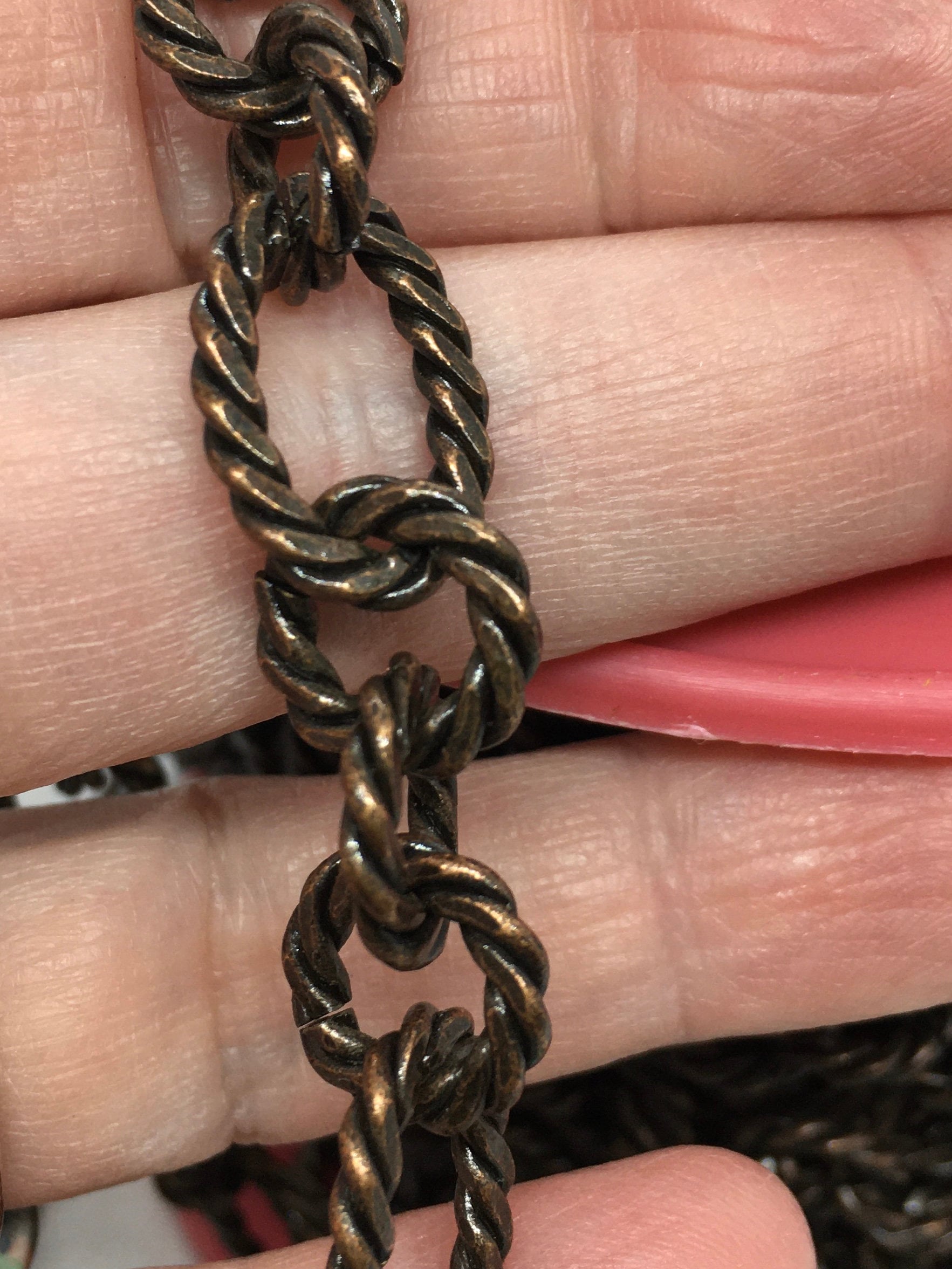 Mixed Rope Chain - Antique Copper - CH84-AC - Choose Your Length - Etsy