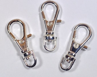 23mm Swivel Lobster Clasps - Silver Plated - Choose Your Quantity