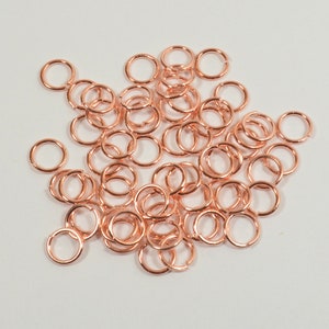 8mm Bright Copper Jump Rings - Choose Your Quantity