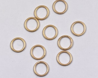 Anillas cerradas de 8 mm - Oro mate - Elige la cantidad