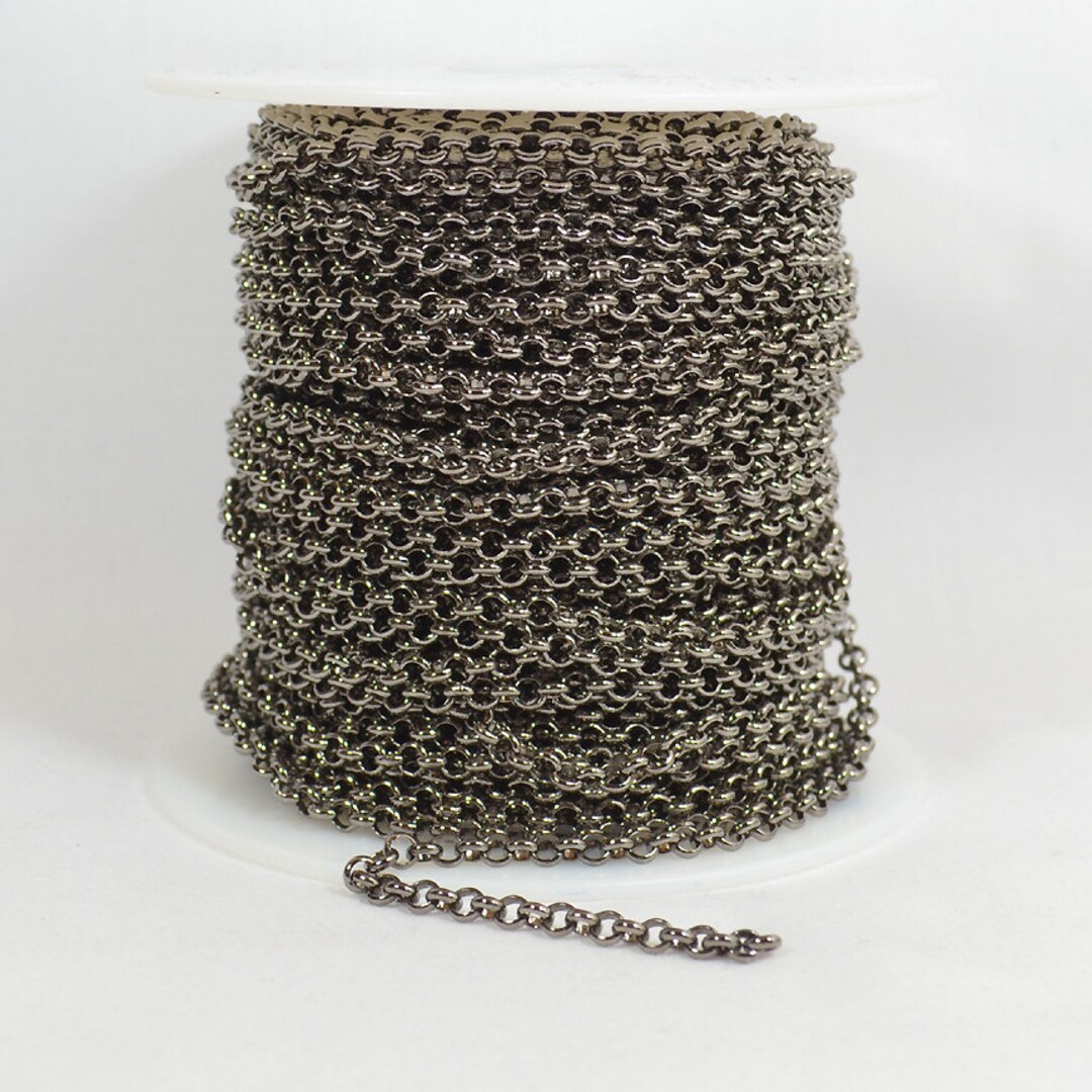 Rolo Chain - Gunmetal - CH12-GM - Choose Your Length - Etsy