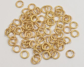 6mm Matte Gold Finish Jump Rings - Choose Your Quantity