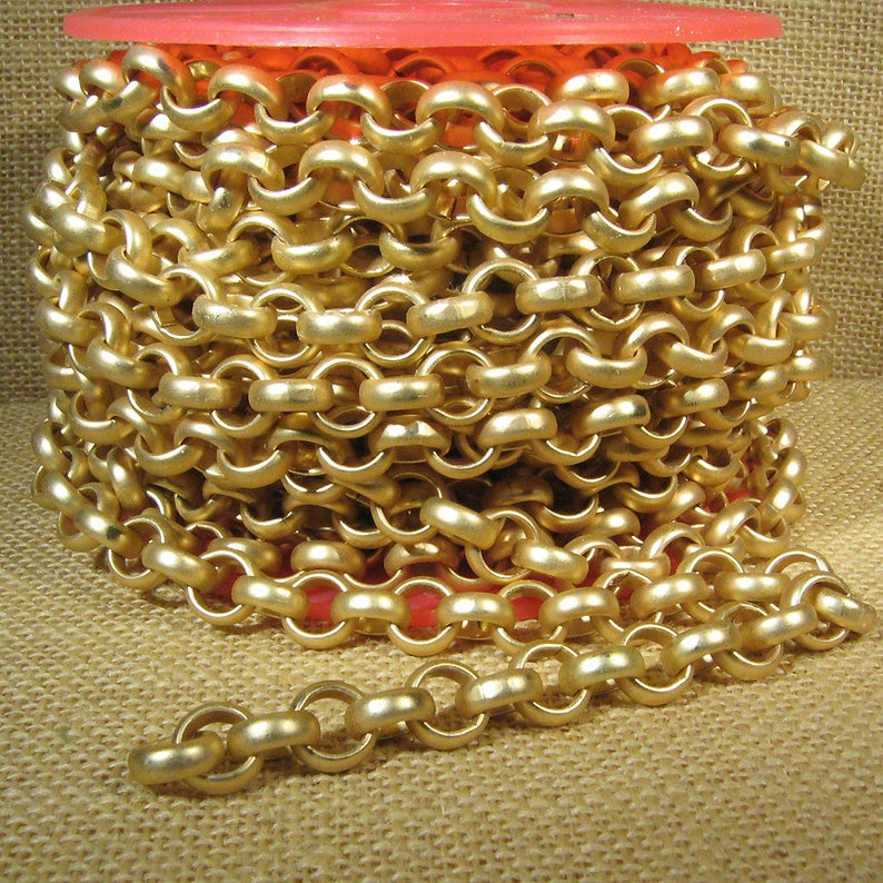 CH115-MG 11mm Matte Gold Rolo Chain Choose Your Length