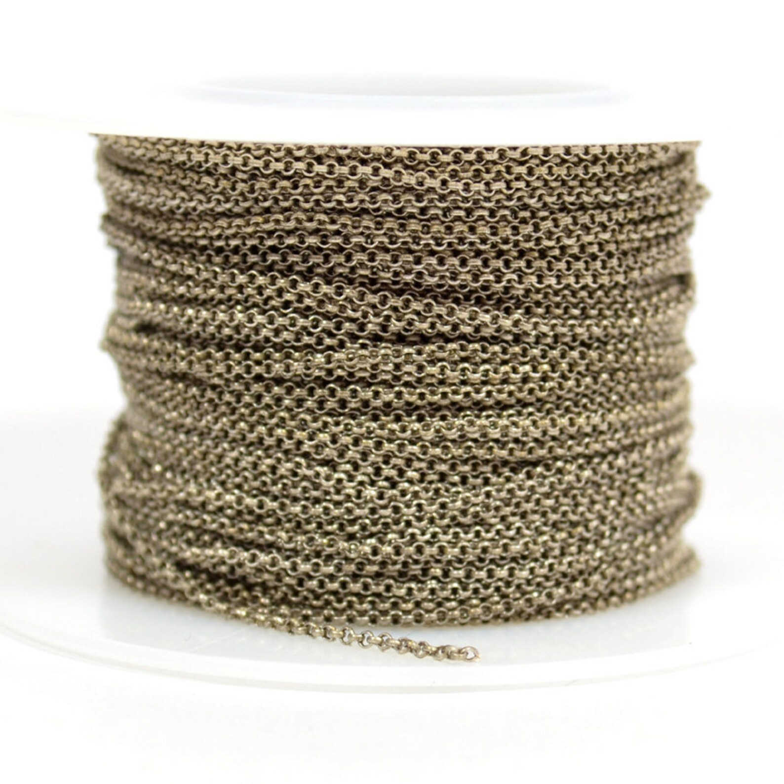 1mm Rolo Chain - Antique Silver - CH130-AS - Choose Your Length - Etsy
