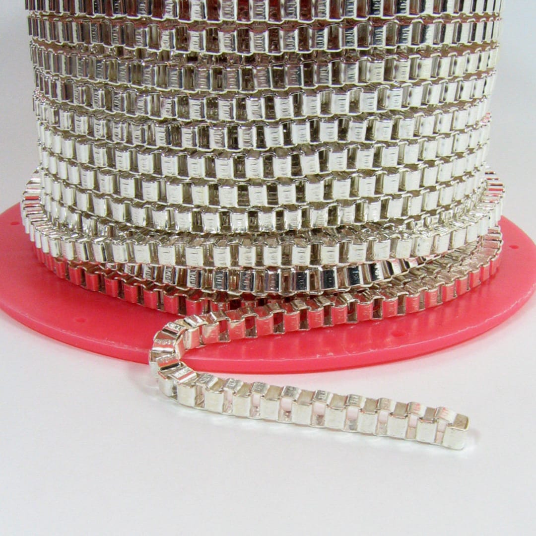 Box Link Chain - Silver Plated - CH119-SP - Choose Your Length - Etsy