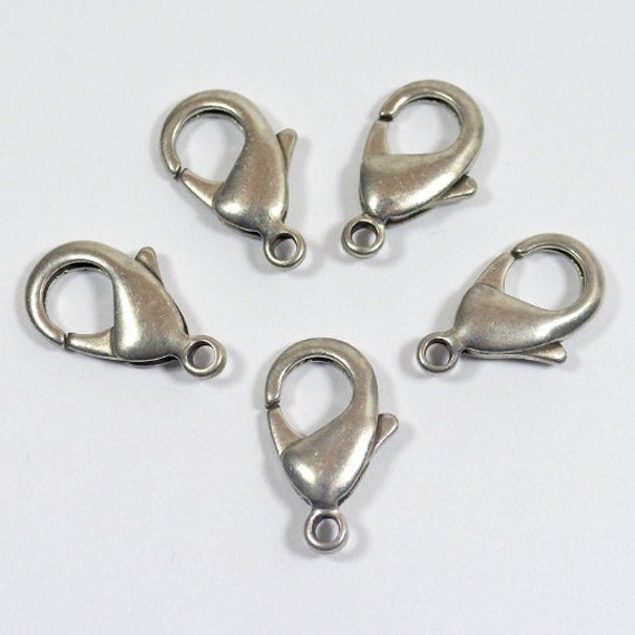 Antiqued Silver Plated Lobster Clasps Extra Large 23mm (2)