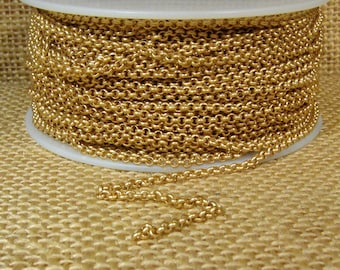 2.0 mm Rolo-kedja - Mattguld - CH48-MG - Välj din längd