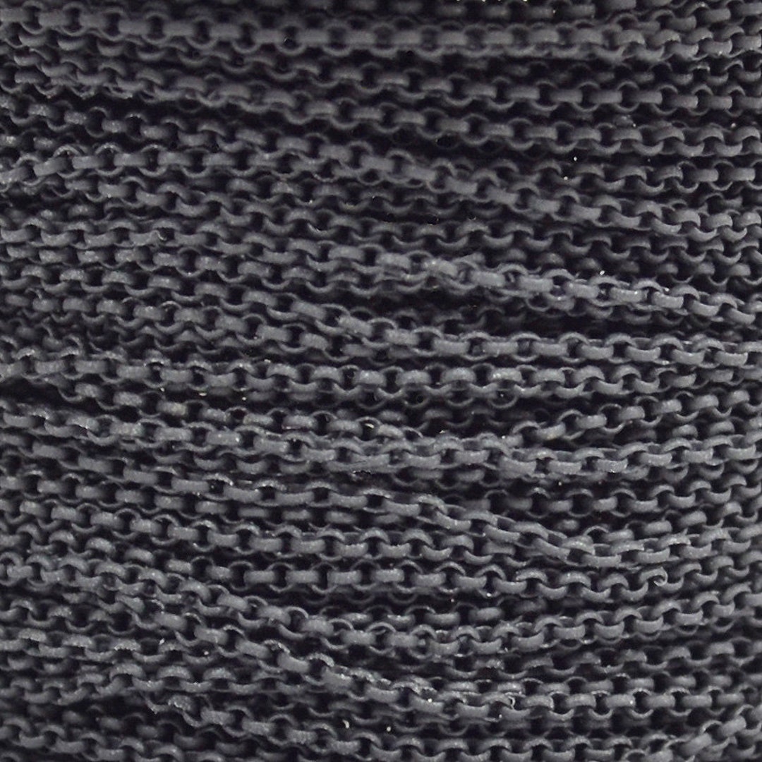 1mm Rolo Chain - Midnight Black- CH130-NB - Choose Your Length - Etsy