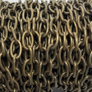 Renaissance Cable Chain - Antique Brass - CH71-AB - Choose Your Length
